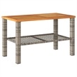 vidaXL 4 Piece Solid Acacia Wood Standard Lounge Set in Gray