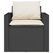 vidaXL 4 Piece Steel Sofa Set in Black/Cream