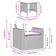 vidaXL 4 Piece Steel Sofa Set in Gray/Beige