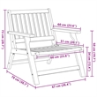 vidaXL Solid Acacia Wood Garden Bench in Brown