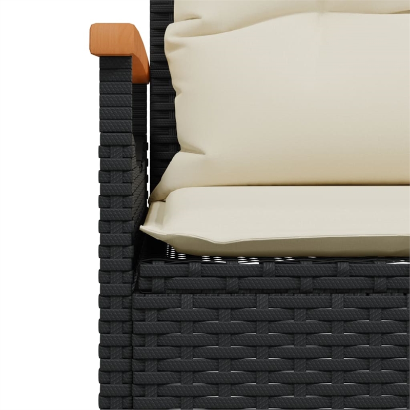 vidaXL 4 Piece Steel Sofa Set in Black