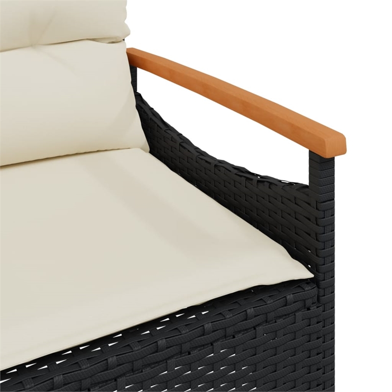 vidaXL 4 Piece Steel Sofa Set in Black