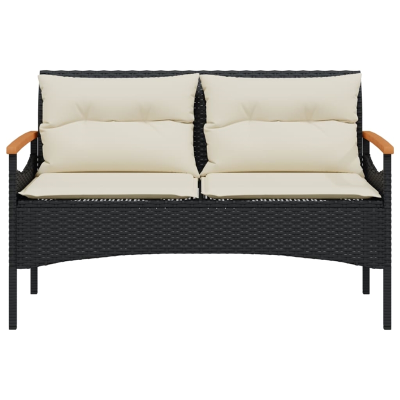 vidaXL 4 Piece Steel Sofa Set in Black