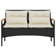 vidaXL 4 Piece Steel Sofa Set in Black