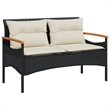 vidaXL 4 Piece Steel Sofa Set in Black