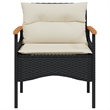 vidaXL 4 Piece Steel Sofa Set in Black