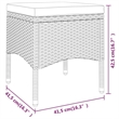 vidaXL 5 Piece Poly Rattan Garden Lounge Set in Black/White/Cream