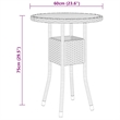 vidaXL 5 Piece Poly Rattan Garden Lounge Set in Black/White/Cream