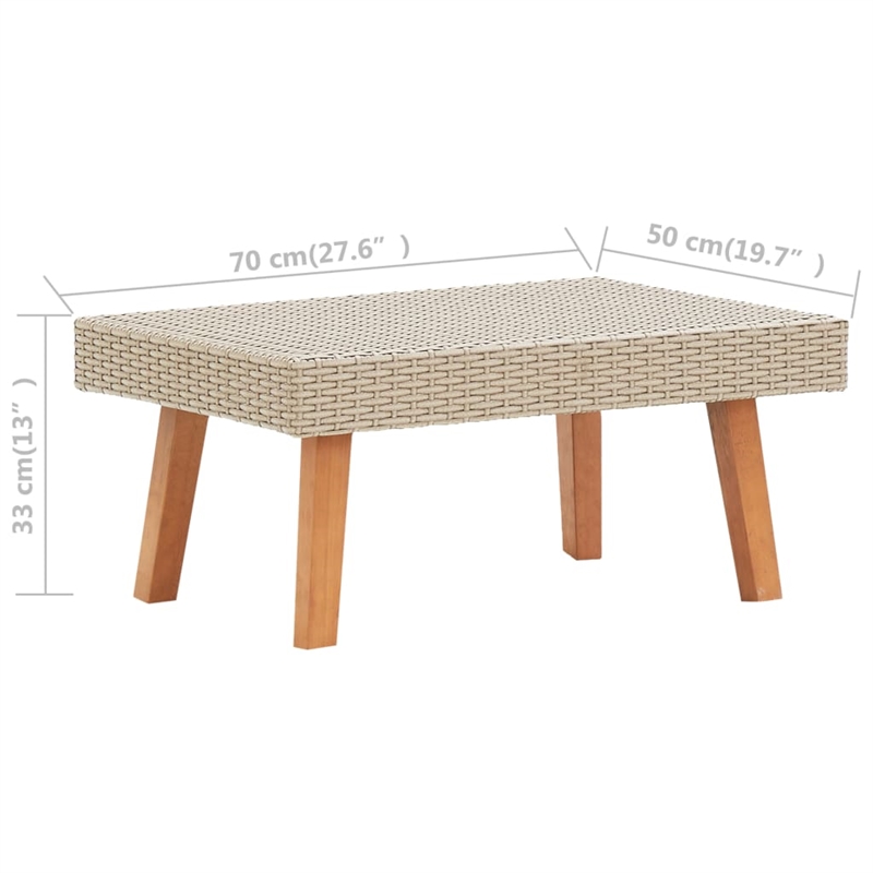 vidaXL 2 Piece Poly Rattan Garden Furniture Set in Anthracite/Beige