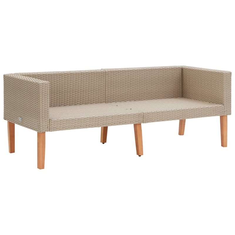 vidaXL 2 Piece Poly Rattan Garden Furniture Set in Anthracite/Beige