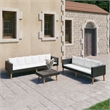 vidaXL 3 Piece Poly Rattan Garden Furniture Set