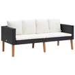 vidaXL 3 Piece Poly Rattan Garden Furniture Set