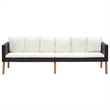 vidaXL 3 Piece Poly Rattan Garden Furniture Set