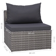 vidaXL 9 Piece Steel Garden Lounge Set in Gray