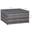 vidaXL 9 Piece Steel Garden Lounge Set in Gray