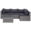 vidaXL 9 Piece Steel Garden Lounge Set in Gray
