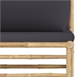 vidaXL 8 Piece Bamboo Garden Lounge Set in Gray
