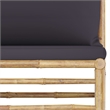 vidaXL 7 Piece Bamboo Garden Lounge Set in Gray