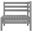 vidaXL 3 Piece Wood Small Garden Lounge Set in Gray