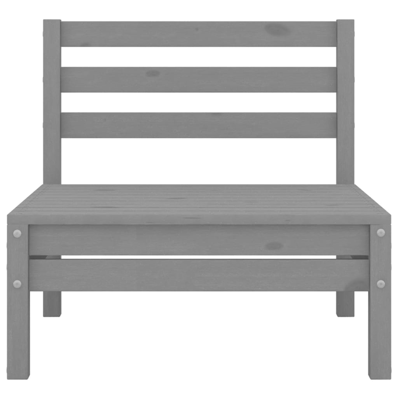 vidaXL 3 Piece Wood Small Garden Lounge Set in Gray