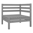 vidaXL 3 Piece Wood Small Garden Lounge Set in Gray