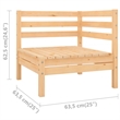 vidaXL Wood Standard Garden Lounge Set in Natural