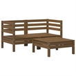 vidaXL Wood Small Garden Lounge Set in Brown