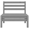 vidaXL 3 Piece Wood Small Garden Lounge Set in Gray