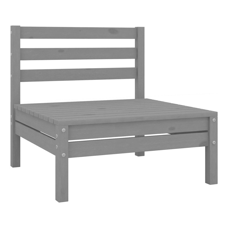 vidaXL 3 Piece Wood Small Garden Lounge Set in Gray