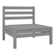 vidaXL 3 Piece Wood Small Garden Lounge Set in Gray