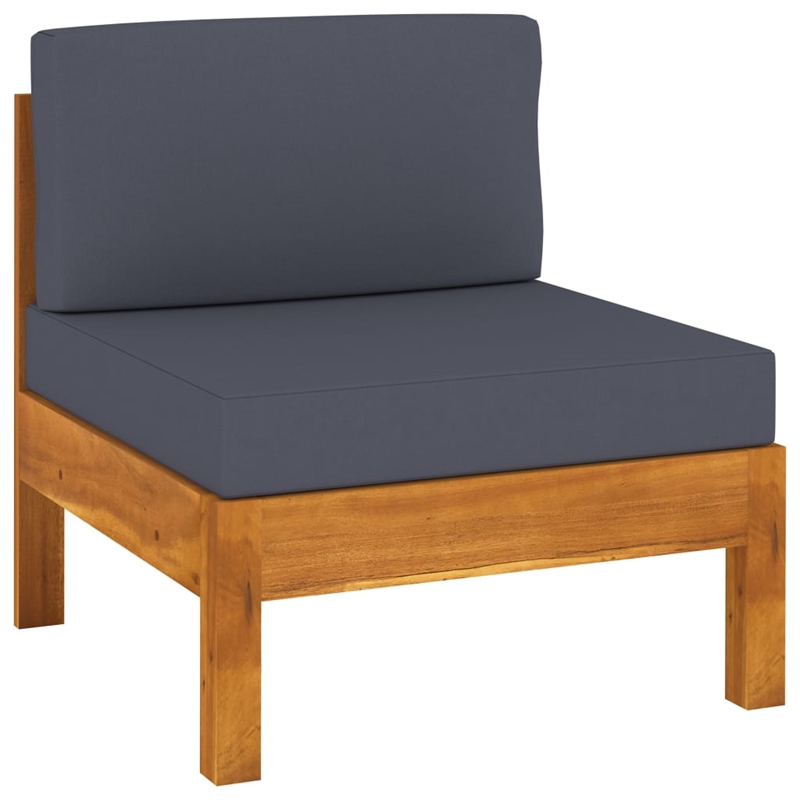 vidaXL Solid Acacia Wood Sofa in Gray