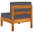 vidaXL Solid Acacia Wood Sofa in Gray