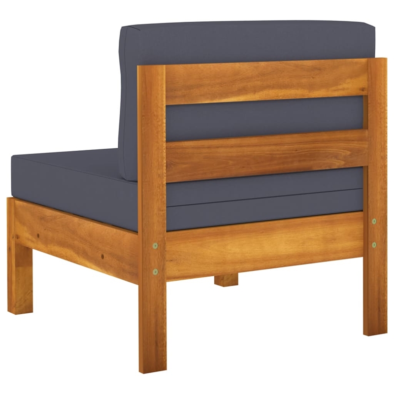 vidaXL Solid Acacia Wood Sofa in Gray