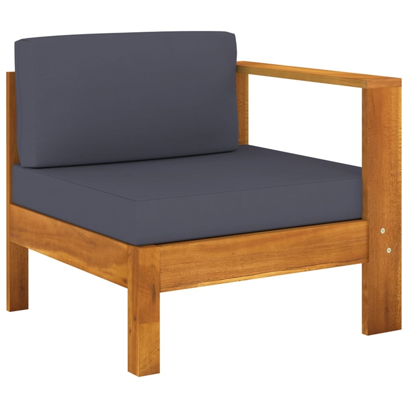 vidaXL Solid Acacia Wood Sofa in Gray