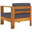 vidaXL 7 Piece Solid Acacia Wood Lounge Set in Gray