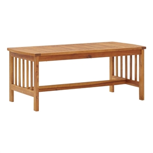 vidaXL 5 Piece Solid Acacia Wood Large Garden Lounge Set in White/Cream