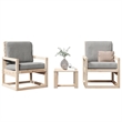 vidaXL 3 Piece Wood Medium Garden Lounge Set