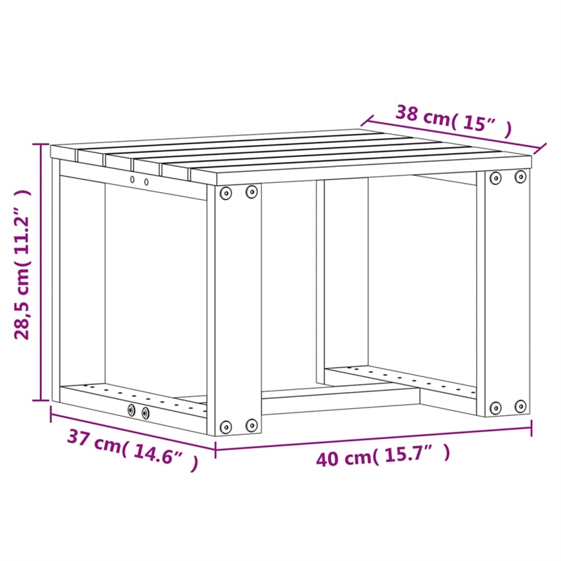 vidaXL 3 Piece Wood Medium Garden Lounge Set