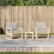 vidaXL 3 Piece Wood Medium Garden Lounge Set
