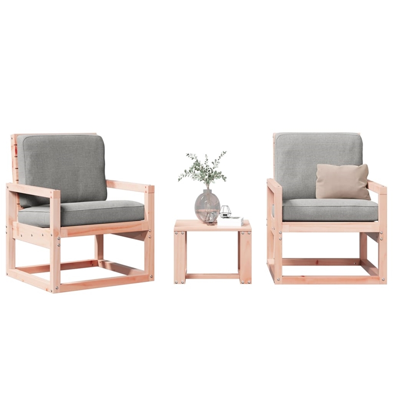 vidaXL Wood Small Garden Lounge Set in Natural