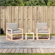 vidaXL Wood Small Garden Lounge Set in Natural