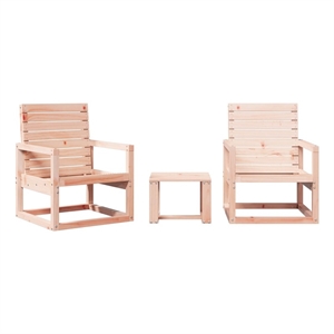 vidaXL Wood Small Garden Lounge Set in Natural