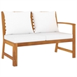 vidaXL 9 Piece Solid Acacia Wood Large Furniture Set in Cream