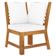 vidaXL 9 Piece Solid Acacia Wood Large Furniture Set in Cream