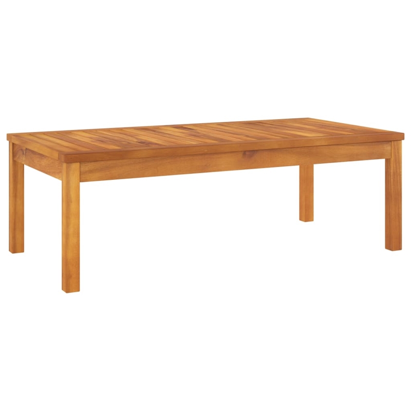 vidaXL 9 Piece Solid Acacia Wood Large Furniture Set in Cream