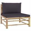 vidaXL Bamboo Medium Garden Lounge Set in Gray