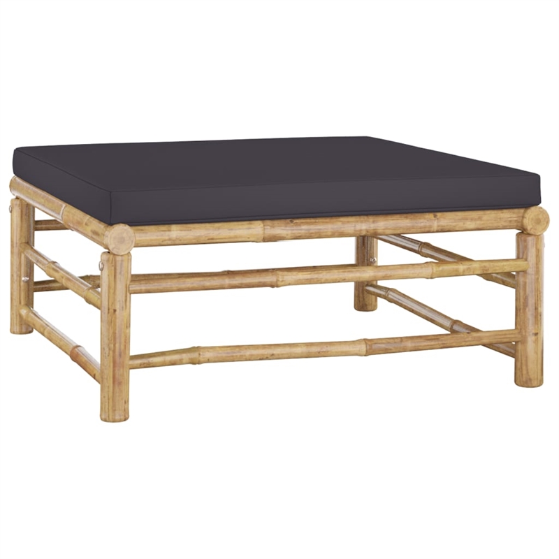 vidaXL Bamboo Medium Garden Lounge Set in Gray