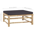 vidaXL Bamboo Medium Garden Lounge Set in Gray