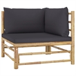 vidaXL Bamboo Medium Garden Lounge Set in Gray