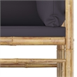 vidaXL Bamboo Medium Garden Lounge Set in Gray